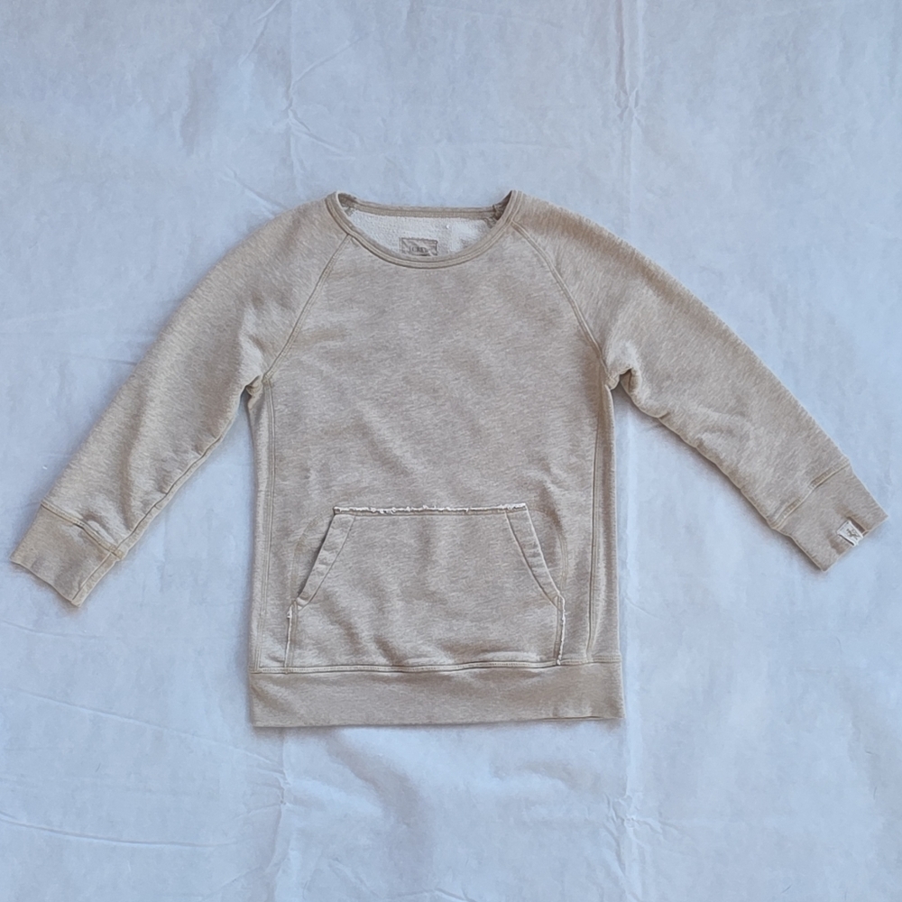 J.Crew Vintage Fleece Beige Pullover Sweatshirt Women's Size S